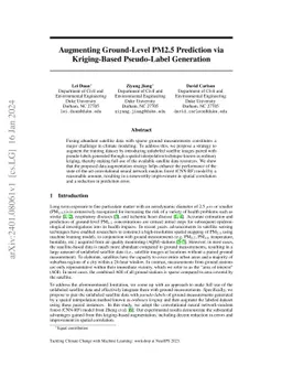Augmenting Ground-Level PM2.5 Prediction via Kriging-Based Pseudo-Label
  Generation