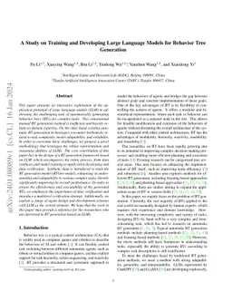 A Study on Training and Developing Large Language Models for Behavior
  Tree Generation