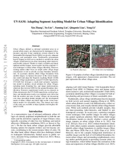 UV-SAM: Adapting Segment Anything Model for Urban Village Identification