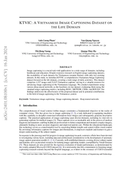 KTVIC: A Vietnamese Image Captioning Dataset on the Life Domain