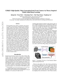 E2HQV: High-Quality Video Generation from Event Camera via
  Theory-Inspired Model-Aided Deep Learning