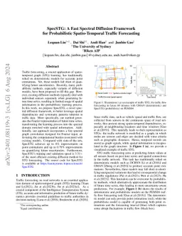 SpecSTG: A Fast Spectral Diffusion Framework for Probabilistic
  Spatio-Temporal Traffic Forecasting