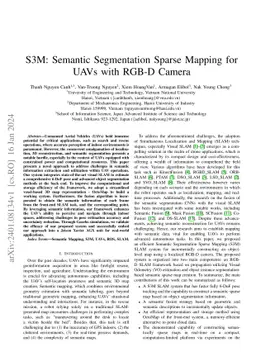 S3M: Semantic Segmentation Sparse Mapping for UAVs with RGB-D Camera