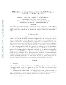 TLIC: Learned Image Compression with ROI-Weighted Distortion and Bit
  Allocation