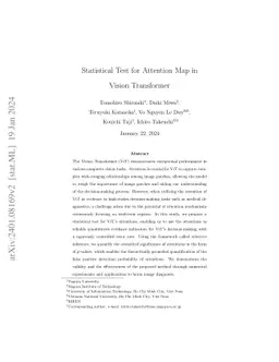 Statistical Test for Attention Map in Vision Transformer