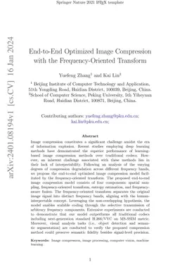 End-to-End Optimized Image Compression with the Frequency-Oriented
  Transform