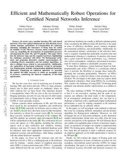 Efficient and Mathematically Robust Operations for Certified Neural
  Networks Inference