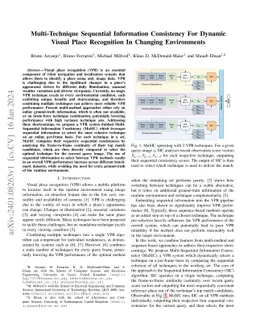 Multi-Technique Sequential Information Consistency For Dynamic Visual
  Place Recognition In Changing Environments