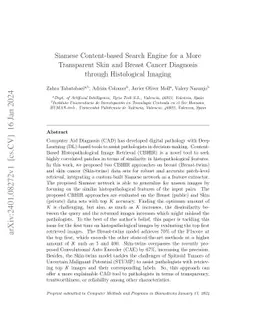 Siamese Content-based Search Engine for a More Transparent Skin and
  Breast Cancer Diagnosis through Histological Imaging