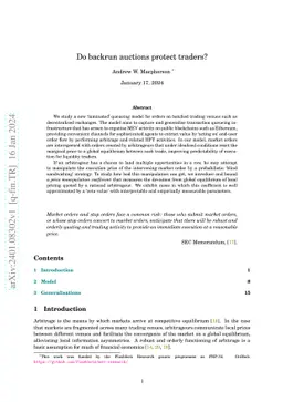 Do backrun auctions protect traders?