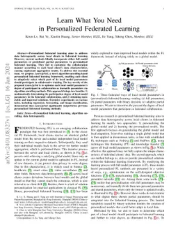 Learn What You Need in Personalized Federated Learning
