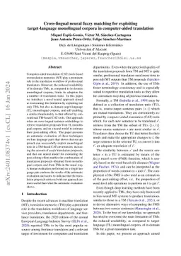Cross-lingual neural fuzzy matching for exploiting target-language
  monolingual corpora in computer-aided translation