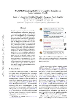 CogGPT: Unleashing the Power of Cognitive Dynamics on Large Language
  Models