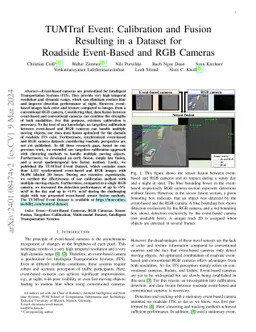 TUMTraf Event: Calibration and Fusion Resulting in a Dataset for
  Roadside Event-Based and RGB Cameras