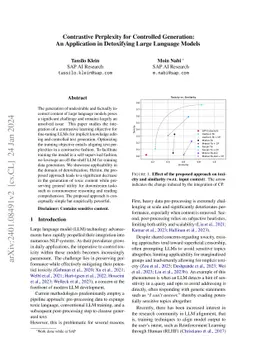 Contrastive Perplexity for Controlled Generation: An Application in Detoxifying Large Language Models