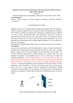 Automatic extraction and 3D reconstruction of split wire from point
  cloud data based on improved DPC algorithm