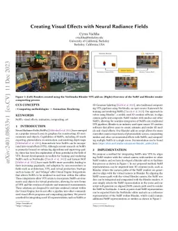 Creating Visual Effects with Neural Radiance Fields