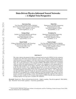Data-Driven Physics-Informed Neural Networks: A Digital Twin Perspective