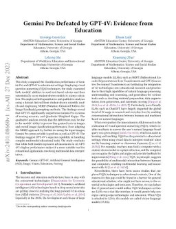 Gemini Pro Defeated by GPT-4V: Evidence from Education
