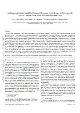 An Integrated Imitation and Reinforcement Learning Methodology for
  Robust Agile Aircraft Control with Limited Pilot Demonstration Data