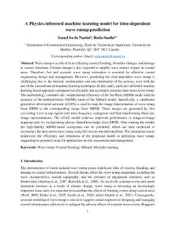 A Physics-informed machine learning model for time-dependent wave runup
  prediction