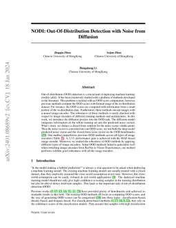 NODI: Out-Of-Distribution Detection with Noise from Diffusion
