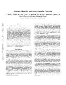 Contrastive Learning with Negative Sampling Correction