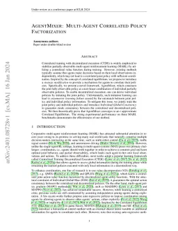 AgentMixer: Multi-Agent Correlated Policy Factorization