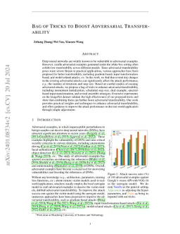 Bag of Tricks to Boost Adversarial Transferability