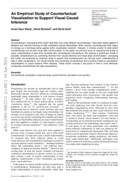 An Empirical Study of Counterfactual Visualization to Support Visual
  Causal Inference
