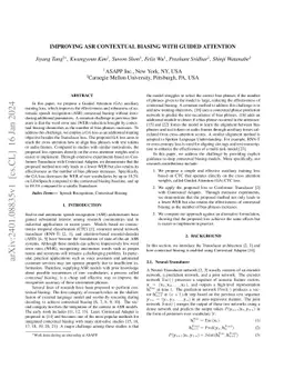 Improving ASR Contextual Biasing with Guided Attention