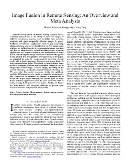 Image Fusion in Remote Sensing: An Overview and Meta Analysis