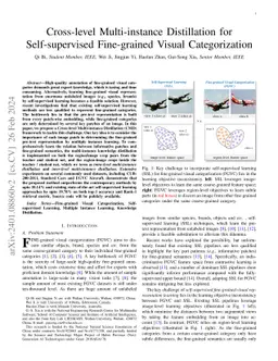 Cross-Level Multi-Instance Distillation for Self-Supervised Fine-Grained Visual Categorization