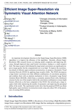Efficient Image Super-Resolution via Symmetric Visual Attention Network