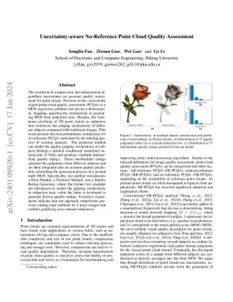 Stochasticity-aware No-Reference Point Cloud Quality Assessment