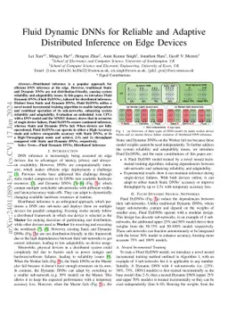 Fluid Dynamic DNNs for Reliable and Adaptive Distributed Inference on
  Edge Devices