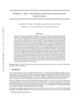 COCO is "ALL'' You Need for Visual Instruction Fine-tuning