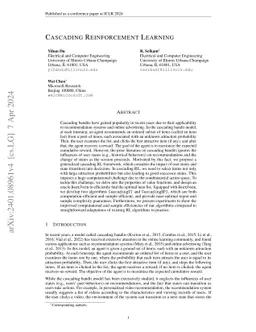 Cascading Reinforcement Learning