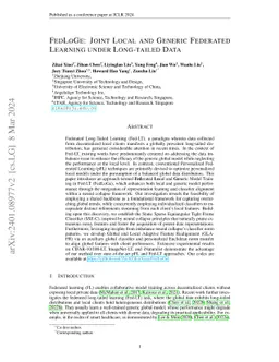 FedLoGe: Joint Local and Generic Federated Learning under Long-tailed
  Data