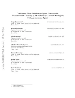 Continuous Time Continuous Space Homeostatic Reinforcement Learning
  (CTCS-HRRL) : Towards Biological Self-Autonomous Agent