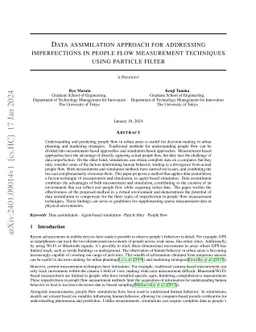 Data assimilation approach for addressing imperfections in people flow
  measurement techniques using particle filter