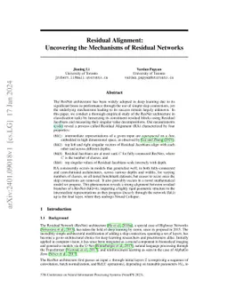 Residual Alignment: Uncovering the Mechanisms of Residual Networks