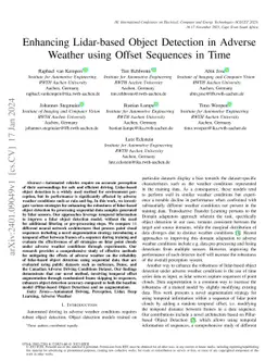 Enhancing Lidar-based Object Detection in Adverse Weather using Offset
  Sequences in Time