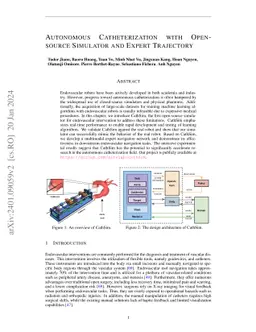 Autonomous Catheterization with Open-source Simulator and Expert
  Trajectory