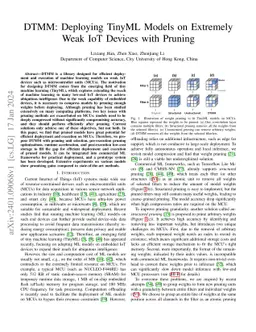 DTMM: Deploying TinyML Models on Extremely Weak IoT Devices with Pruning