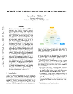 RWKV-TS: Beyond Traditional Recurrent Neural Network for Time Series
  Tasks