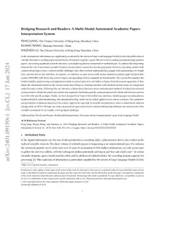 Bridging Research and Readers: A Multi-Modal Automated Academic Papers
  Interpretation System