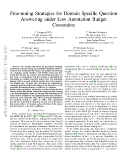 Fine-tuning Strategies for Domain Specific Question Answering under Low
  Annotation Budget Constraints