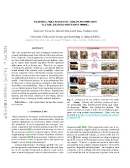 Training-Free Semantic Video Composition via Pre-trained Diffusion Model