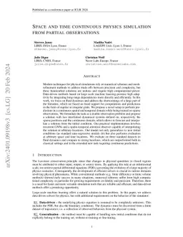 Space and Time Continuous Physics Simulation From Partial Observations
